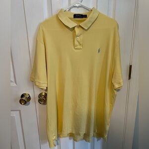 Polo Ralph Lauren Mens XXL Yellow Cotton Short Sleeve Polo Shirt‎